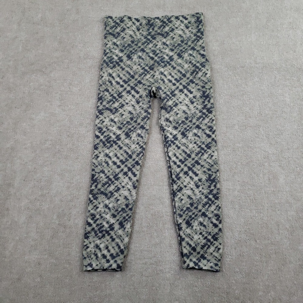 Spanx Leggings Womens XL Green Blue High Rise Capri‎ Shaping Stretch Control